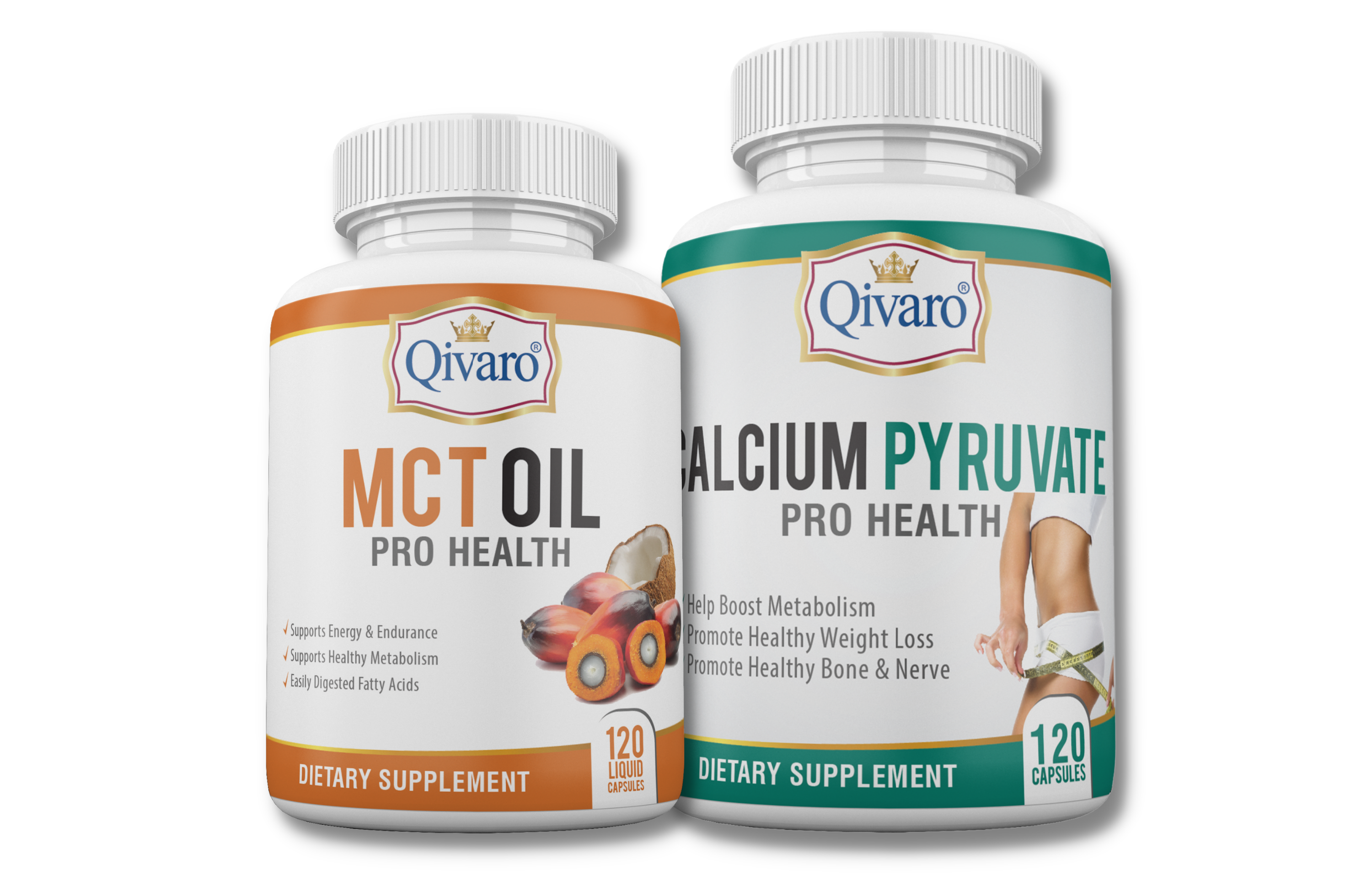 Combo 2-in-1 Pack: QIH02 MCT Oil & QIH37 Calcium Pyruvate