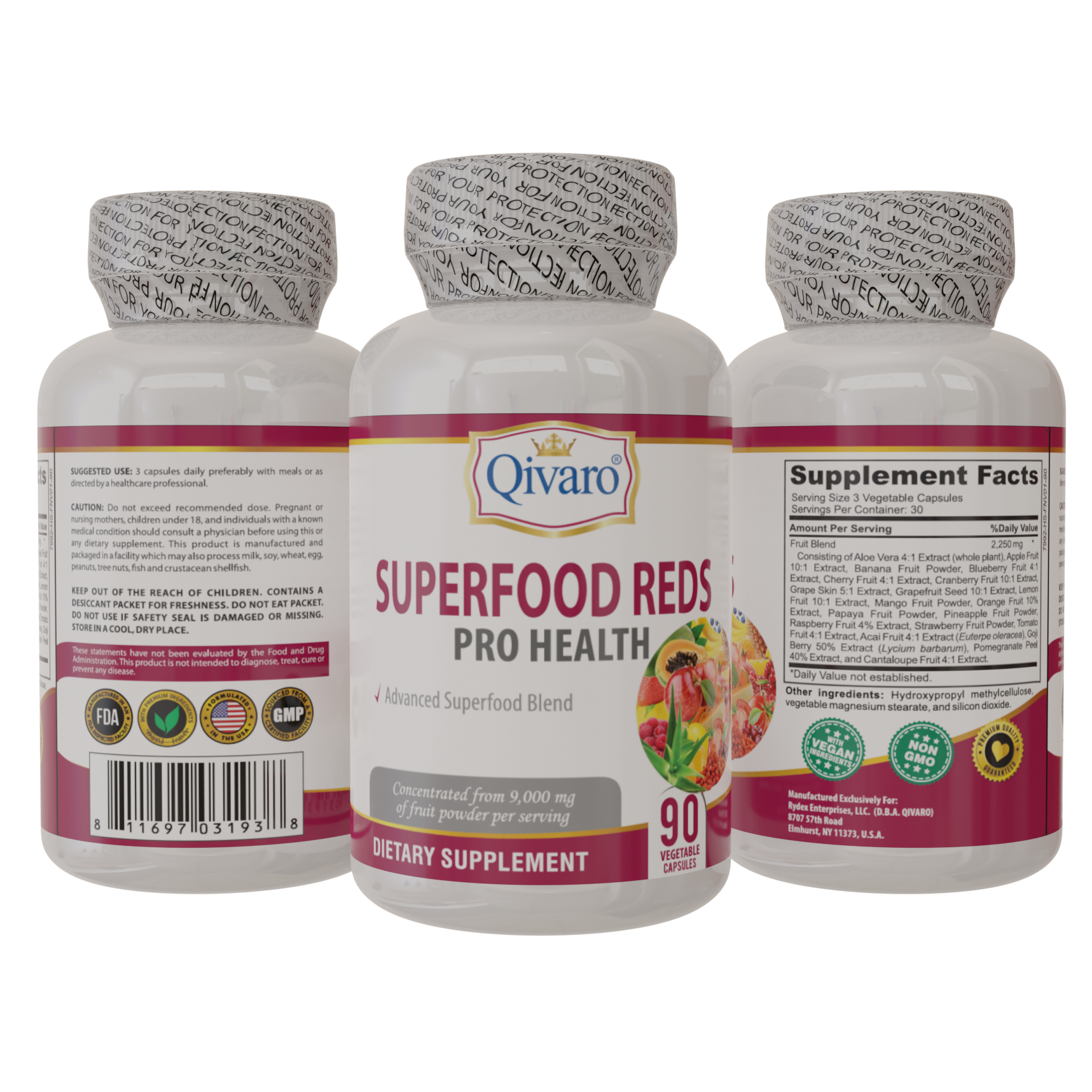 QIH101 - 超級食物抗氧紅果素食膠囊  I Superfood Reds Pro Health 90 veggie capsules