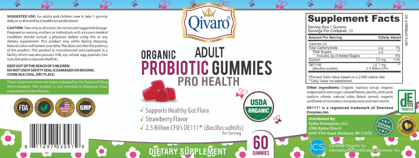QAG03 - Adult Organic Probiotic Gummies Pro Health