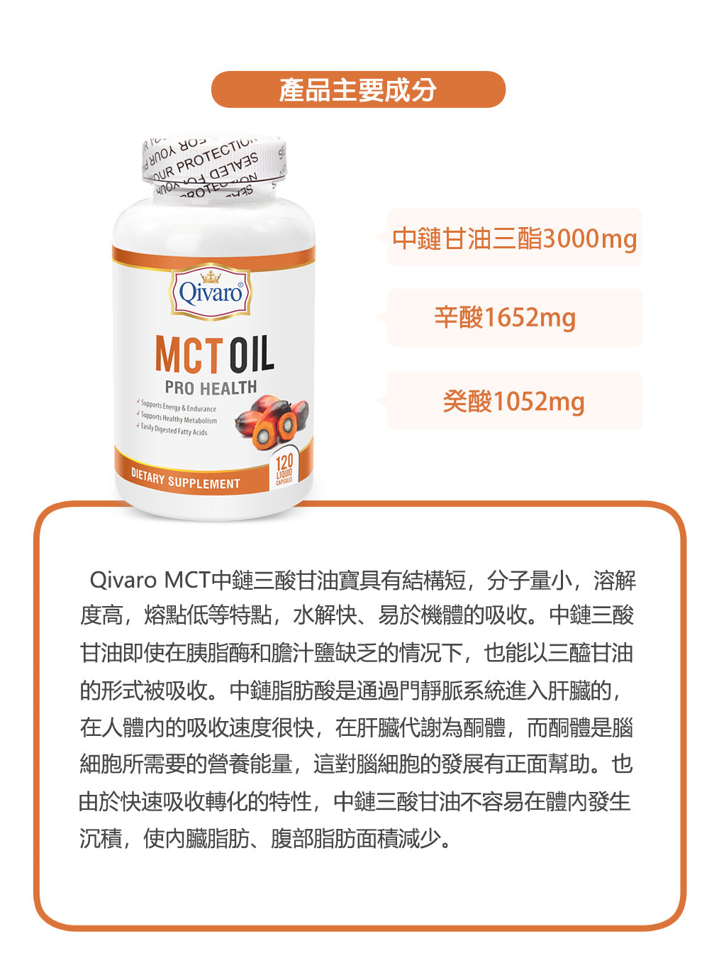 Combo 2-in-1 Pack: QIH02 MCT Oil & QIH37 Calcium Pyruvate