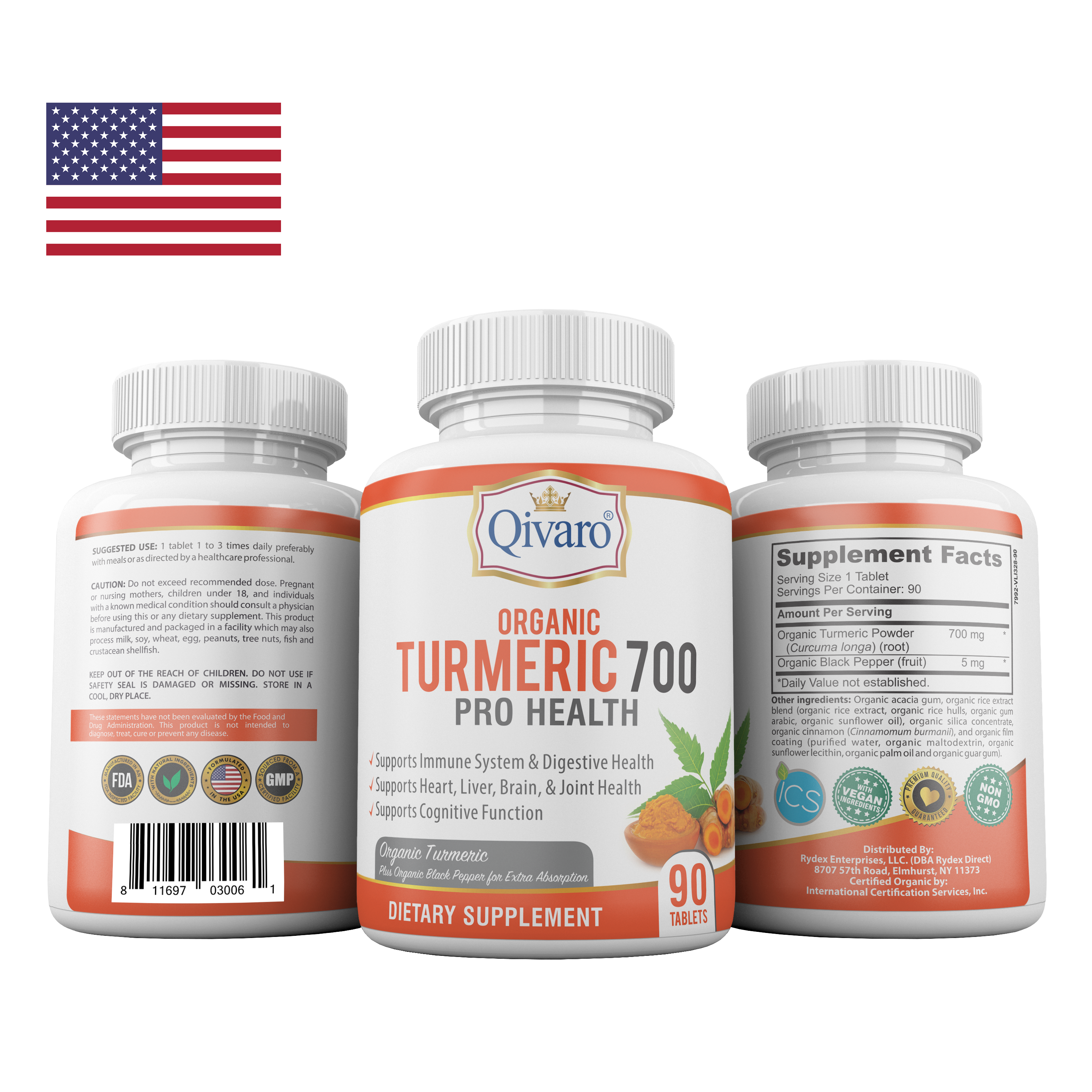 Combo 3-in-1 Pack: QIH04 Organic Turmeric