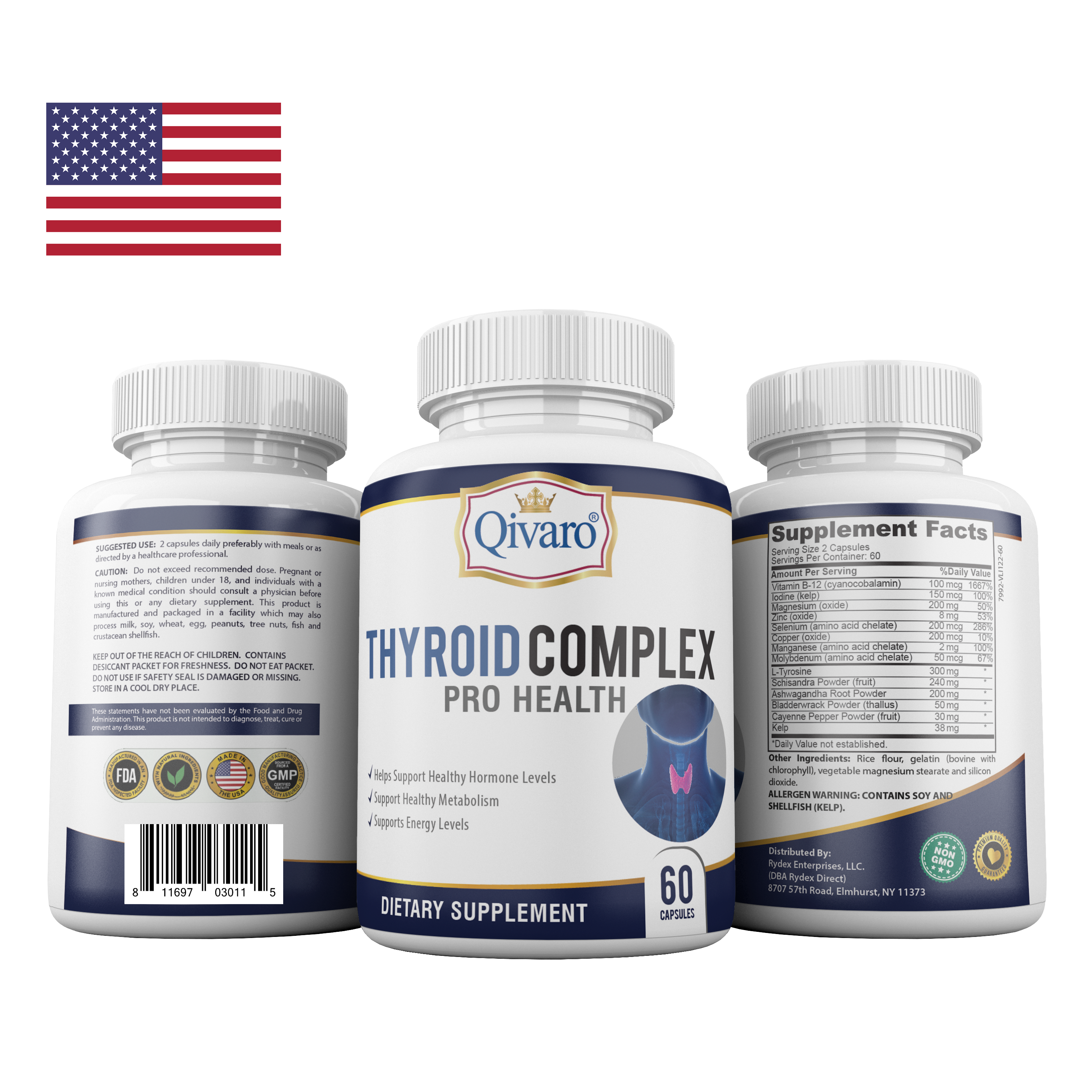 Combo 3-in-1 Pack: QIH08 Thyroid Complex