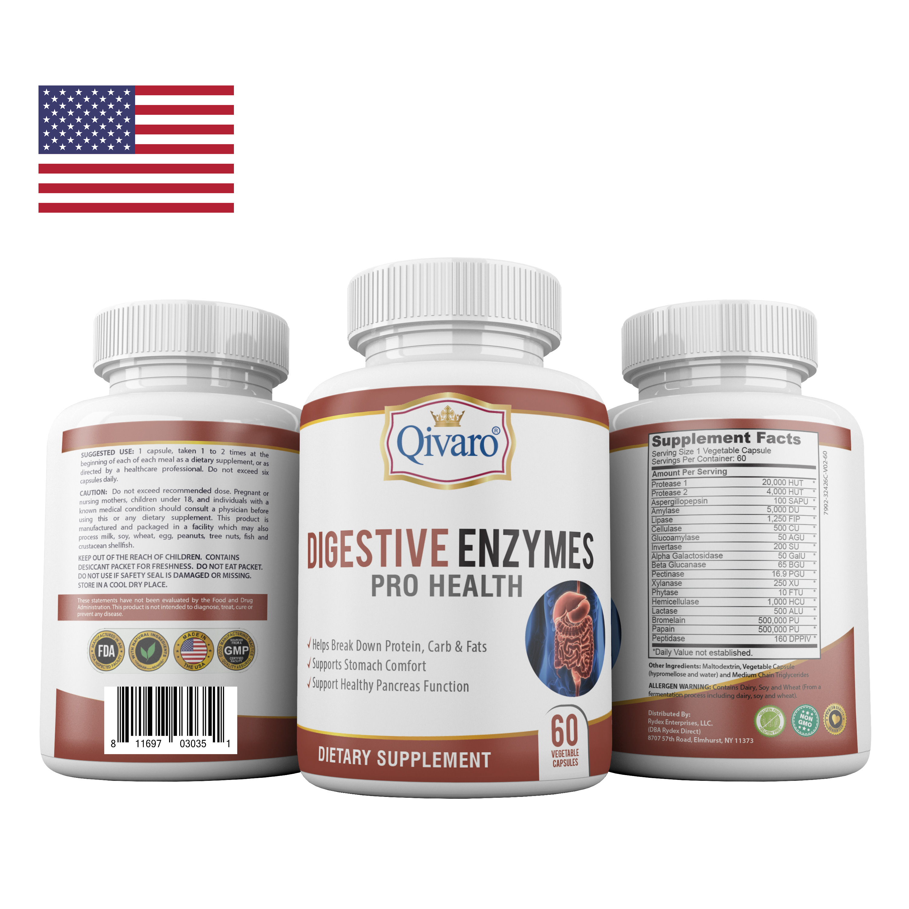 Combo 3-in-1 Pack: QIH28 Digestive Enzymes