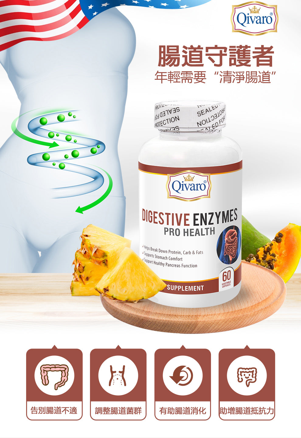 Combo 3-in-1 Pack: QIH28 Digestive Enzymes