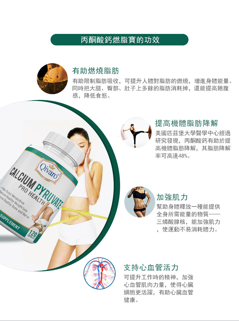 丙酮酸鈣燃脂寶 - 120膠囊 三合一套裝
