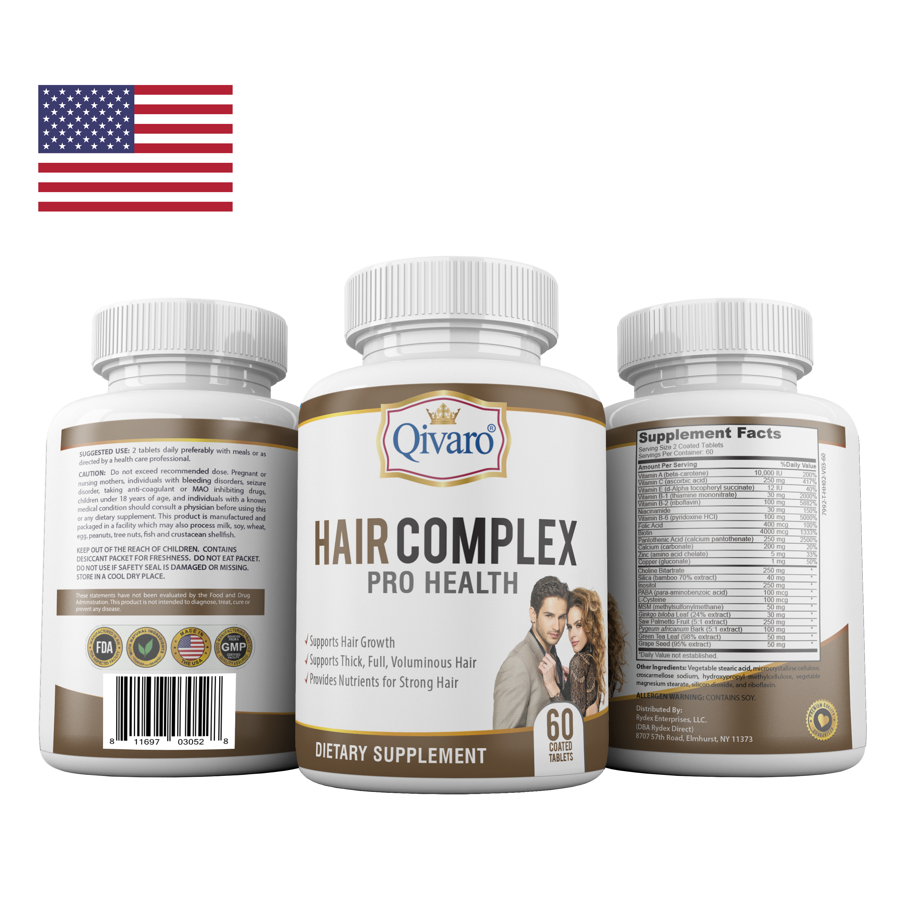 Combo 3-in-1 Pack: QIH43 Hair Complex