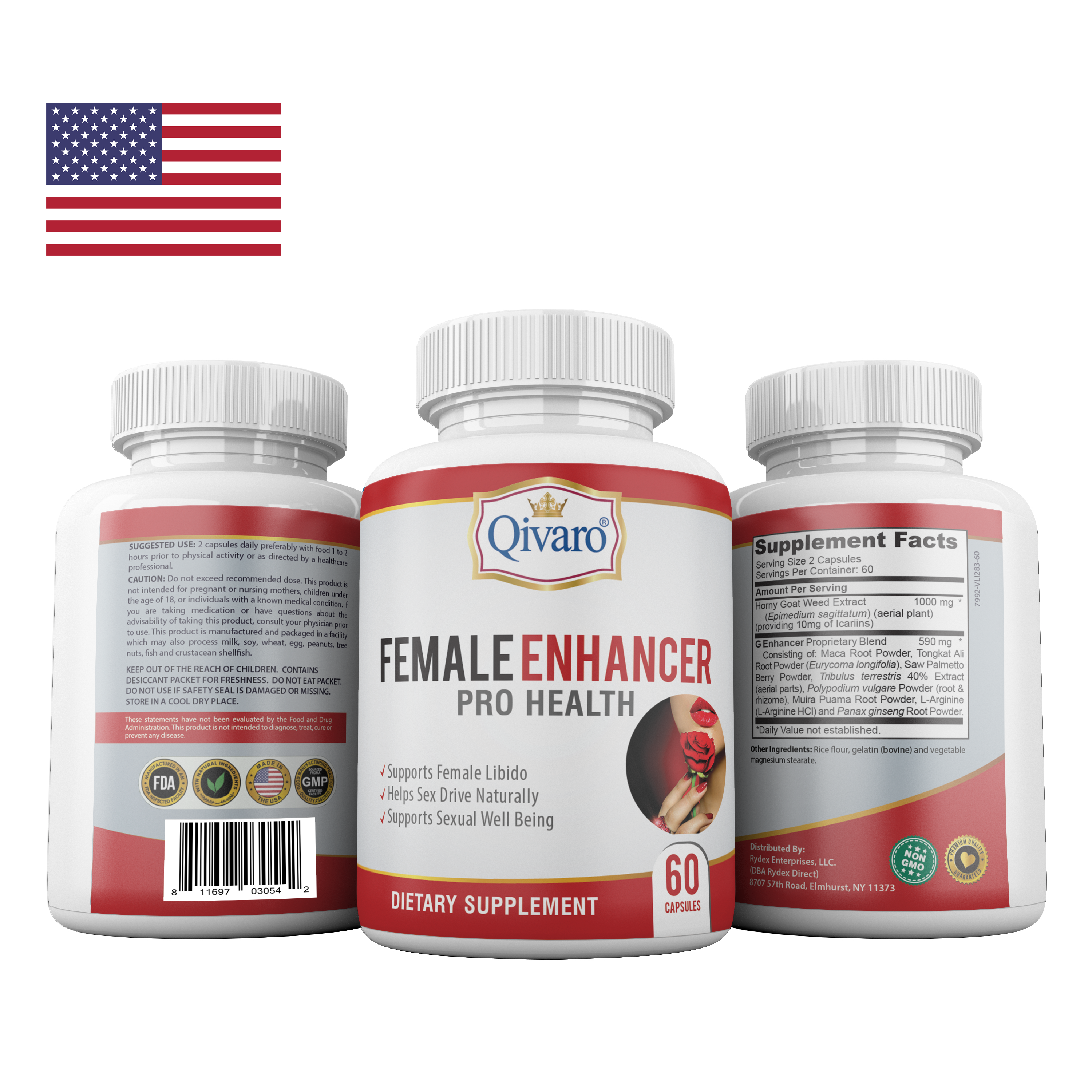 Combo 3-in-1 Pack: QIH44 Female Enhancer
