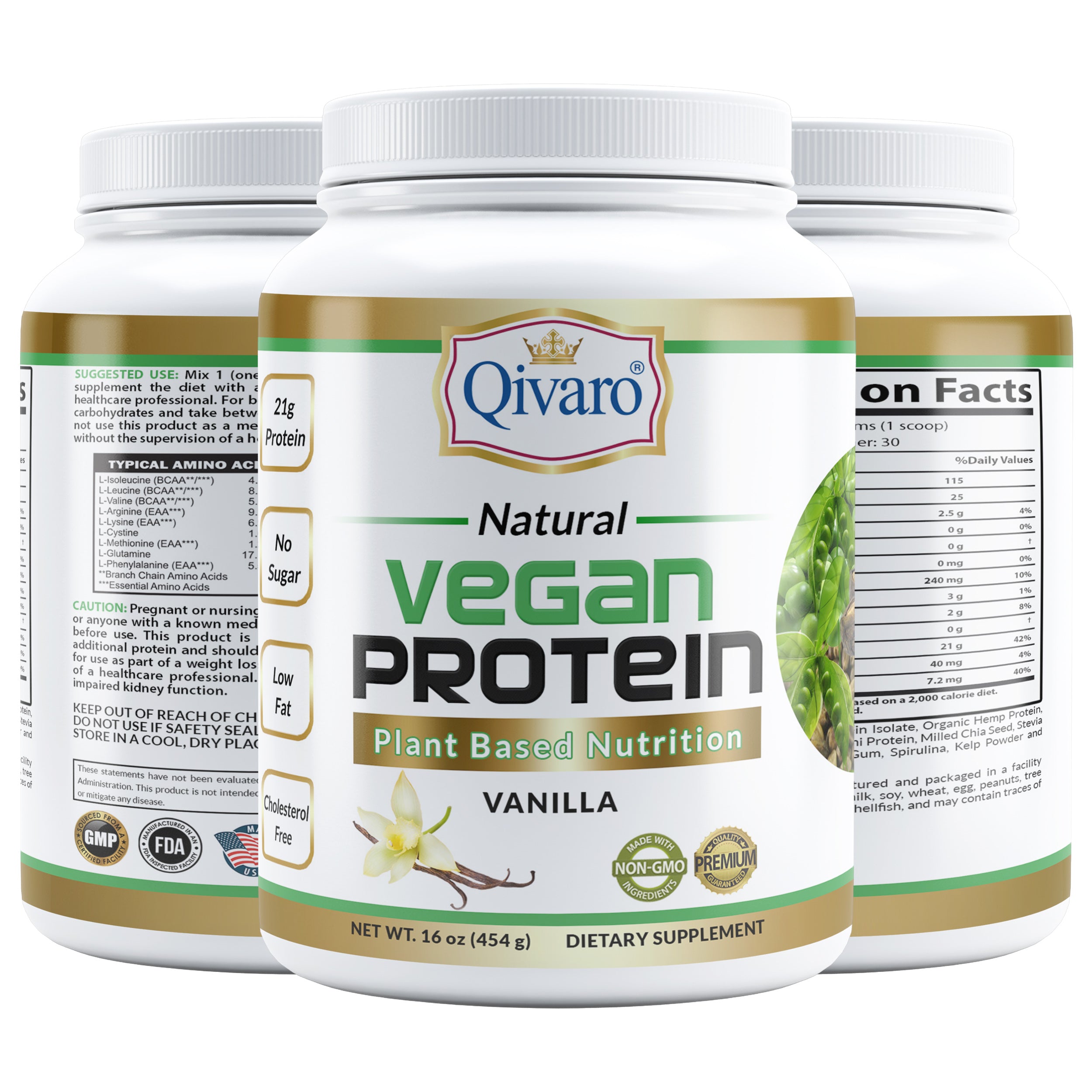 QVP01/02A - Vegan Protein Plant Based Nutrition (Vanilla/Chocolate)