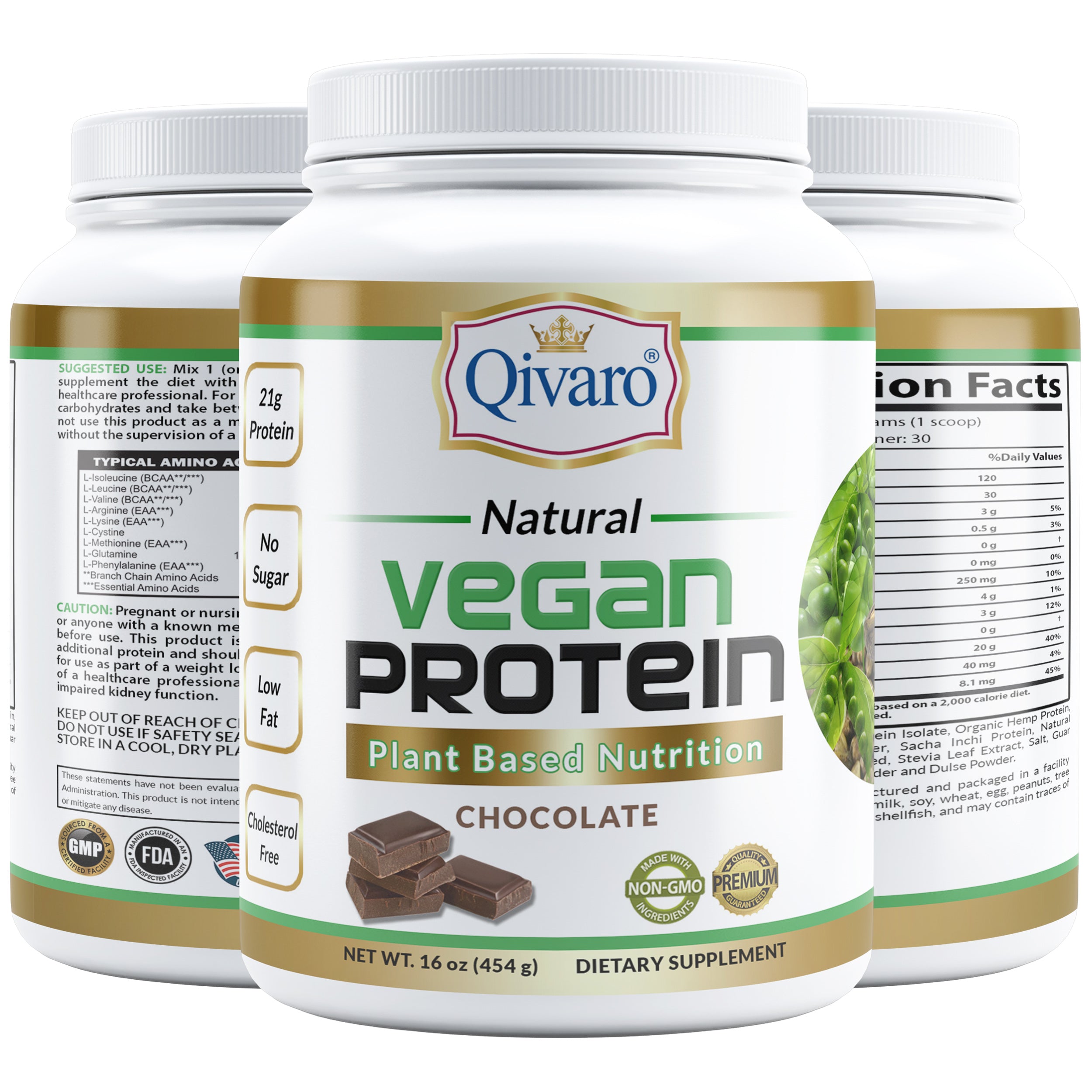 QVP01/02A - Vegan Protein Plant Based Nutrition (Vanilla/Chocolate)