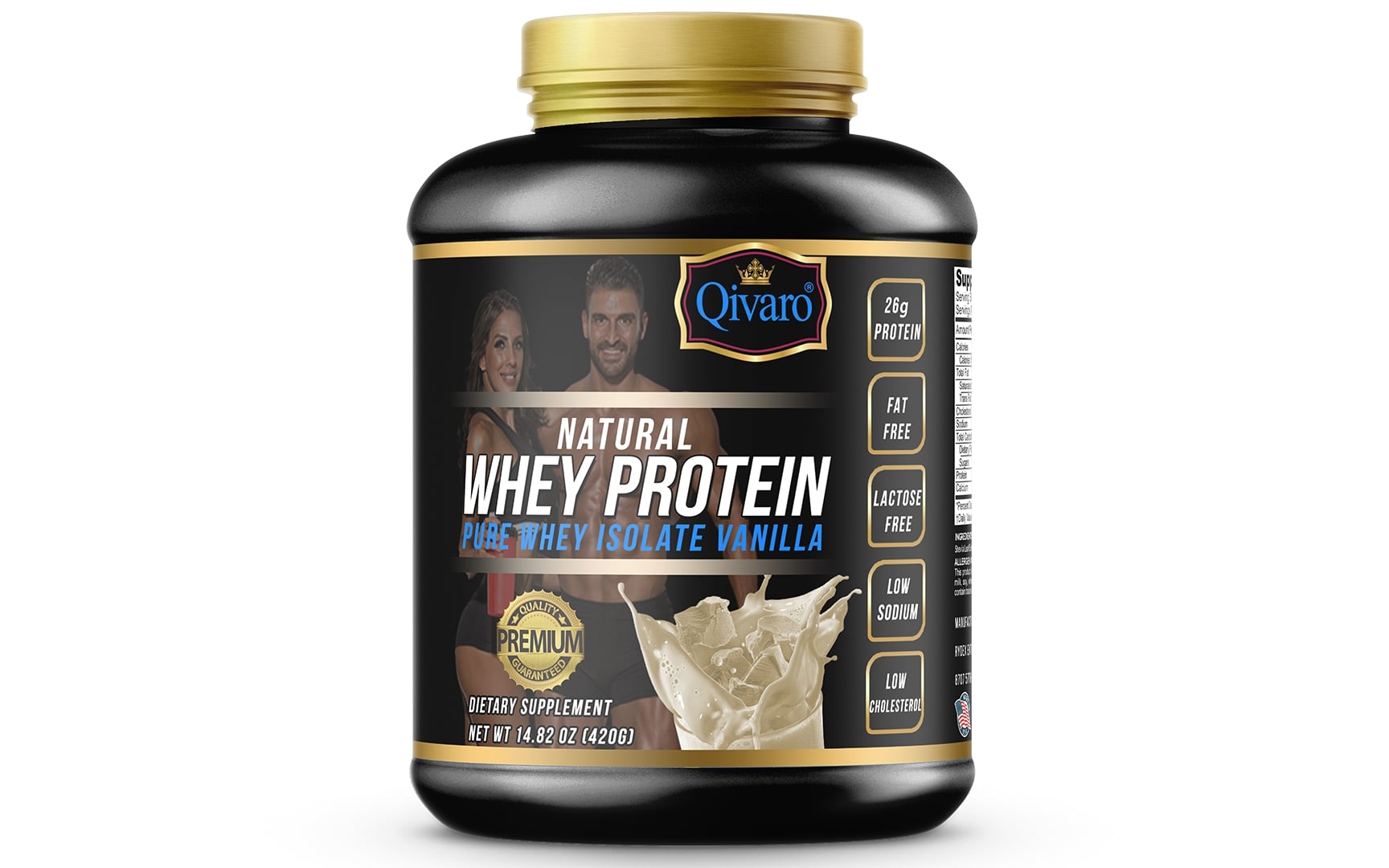 QWN(01A/02A/03A) - Natural Whey Protein With Pure Whey Isolate (Vanilla/Chocolate/Strawberry)