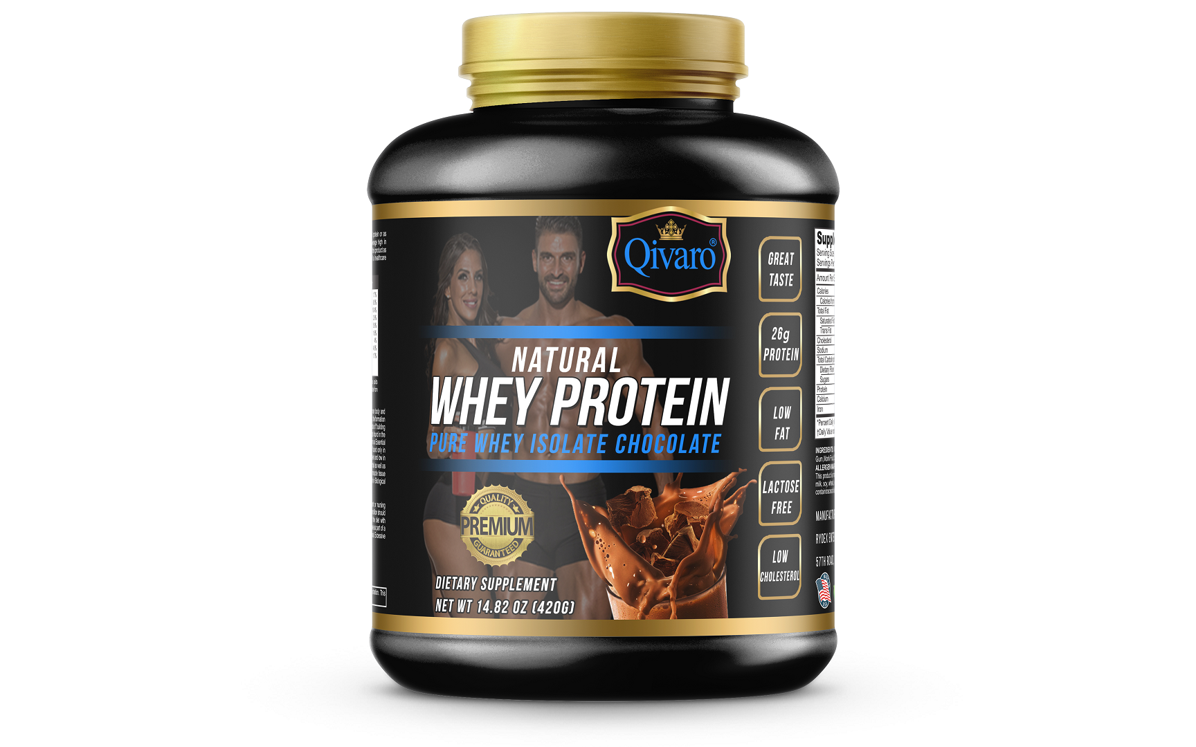 QWN(01A/02A/03A) - Natural Whey Protein With Pure Whey Isolate (Vanilla/Chocolate/Strawberry)