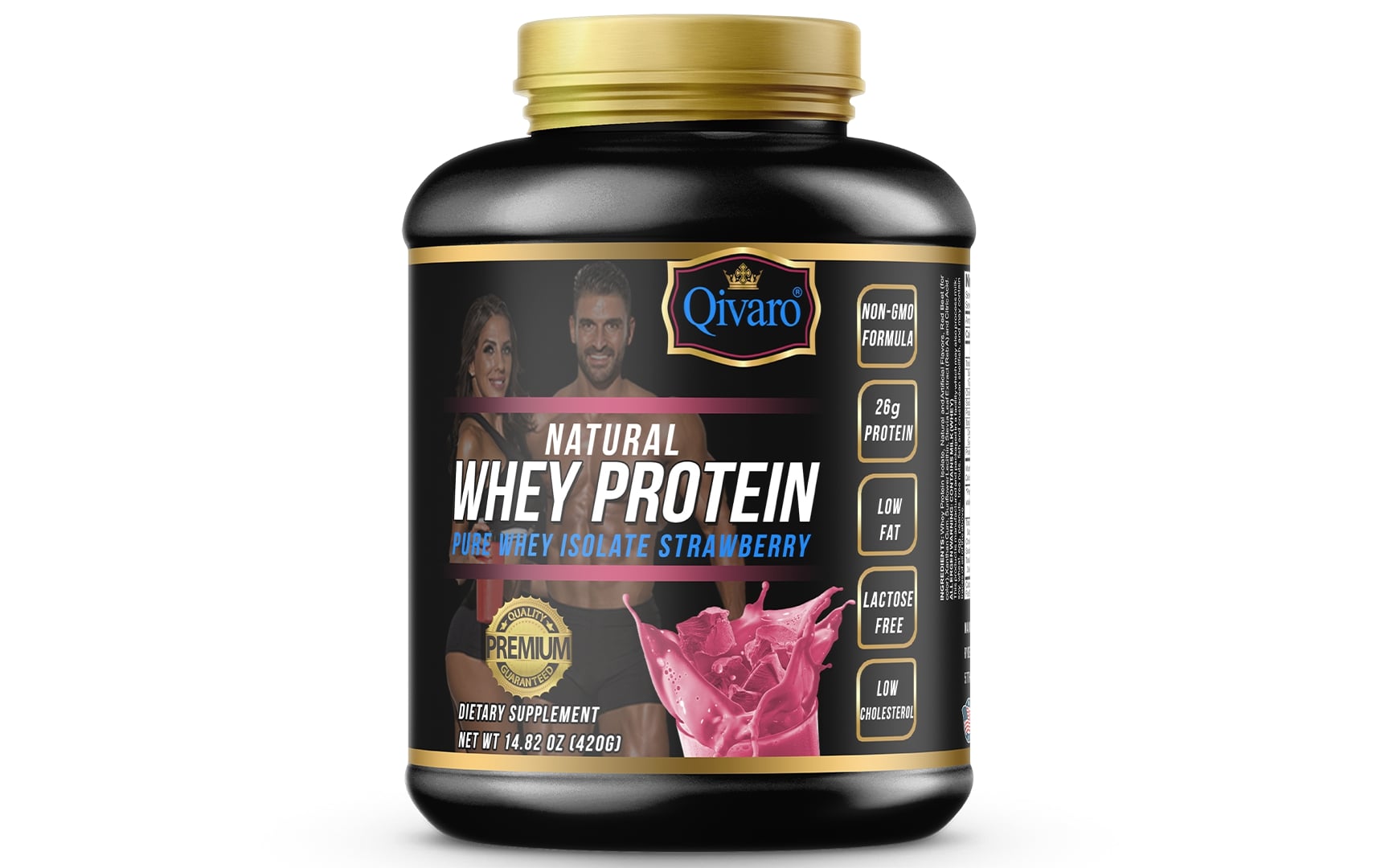 QWN(01A/02A/03A) - Natural Whey Protein With Pure Whey Isolate (Vanilla/Chocolate/Strawberry)